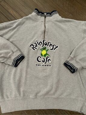 Vintage Rainforest Cafe Orlando Quarter Zip Sweatshirt XL